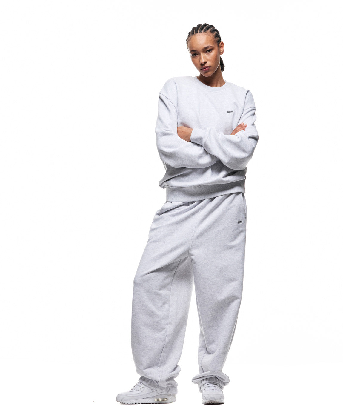 6PM+ CREWNECK '26 LIGHT GREY MELANGE