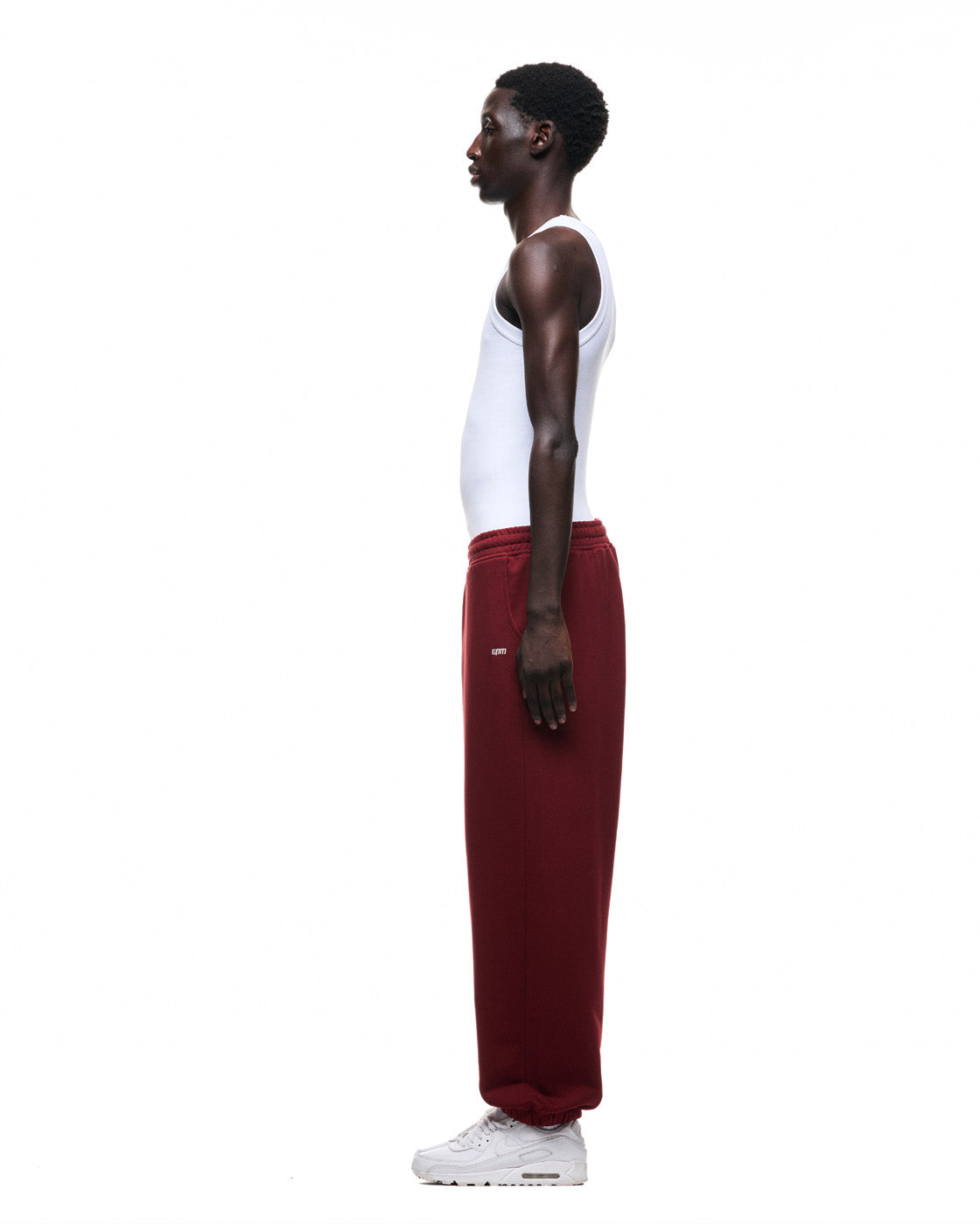 6PM+ BAGGY CUFFED JOGGER WINE RED