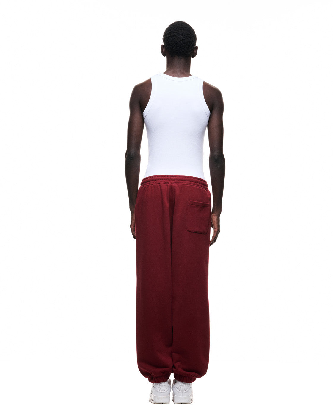 6PM+ BAGGY CUFFED JOGGER WINE RED