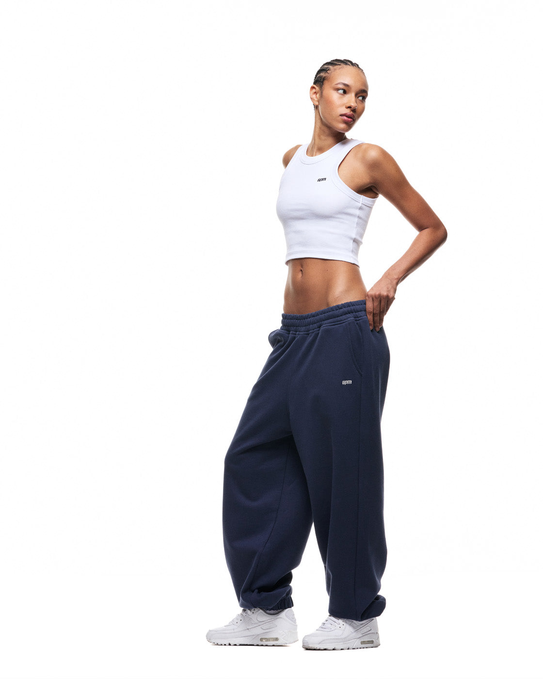 6PM+ BAGGY CUFFED JOGGER NAVY