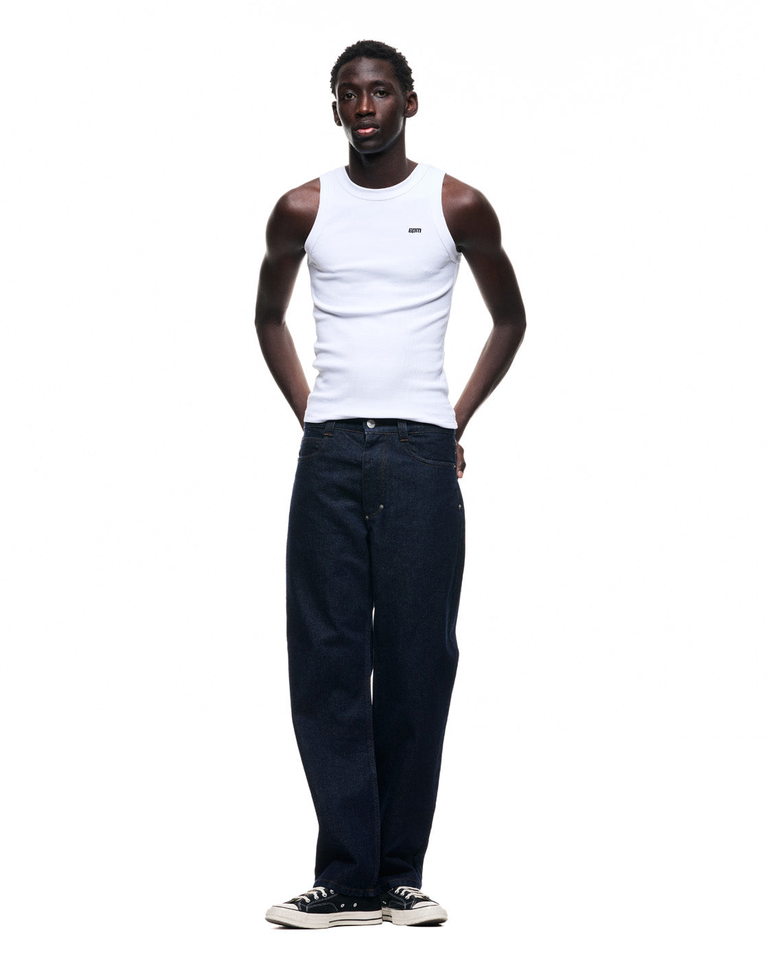 6PM+ STRAIGHT REGULAR DENIM DARK BLUE RAW