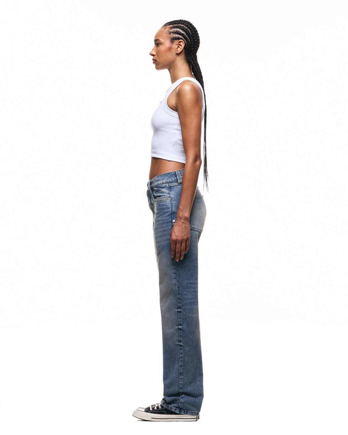 6PM+ STRAIGHT REGULAR DENIM MEDIUM BLUE