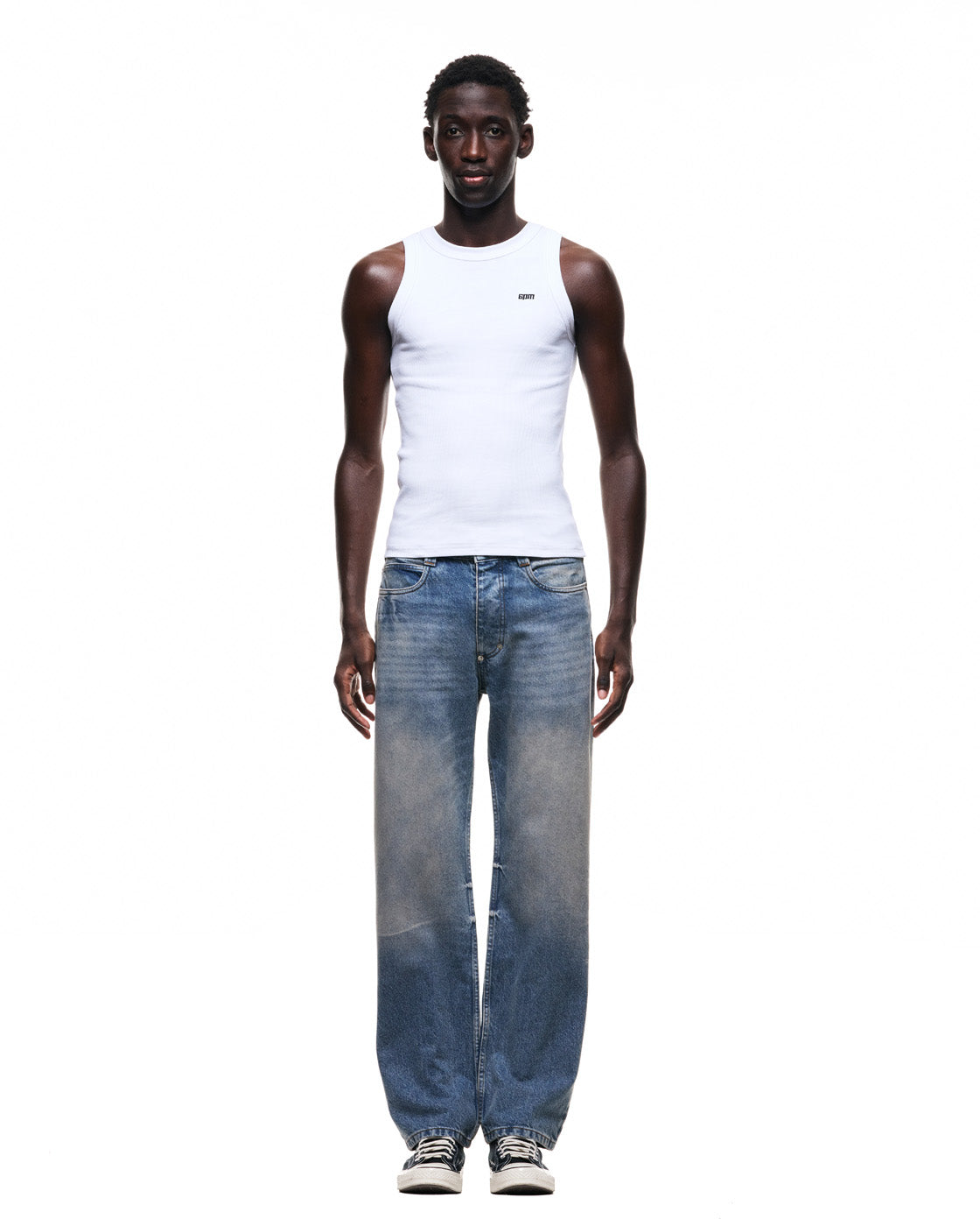 6PM+ STRAIGHT REGULAR DENIM MEDIUM BLUE