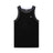 The 6PM TANKTOP BLACK/WHITE features a black sleeveless design with white trim on the neckline and armholes, plus a small white 6PM logo on the left chest, shown on a white background.