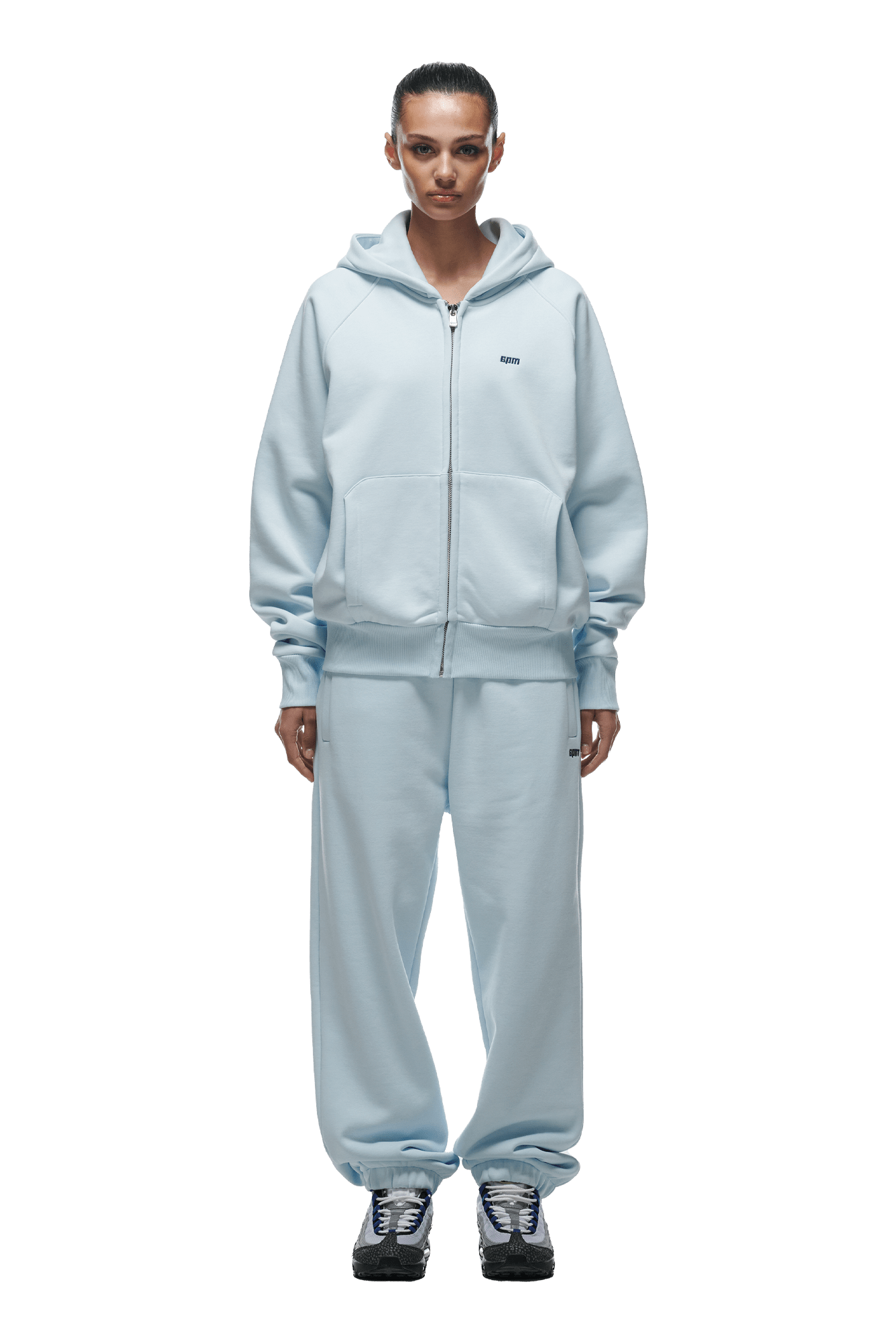 ZIP HOODIE ICE BLUE