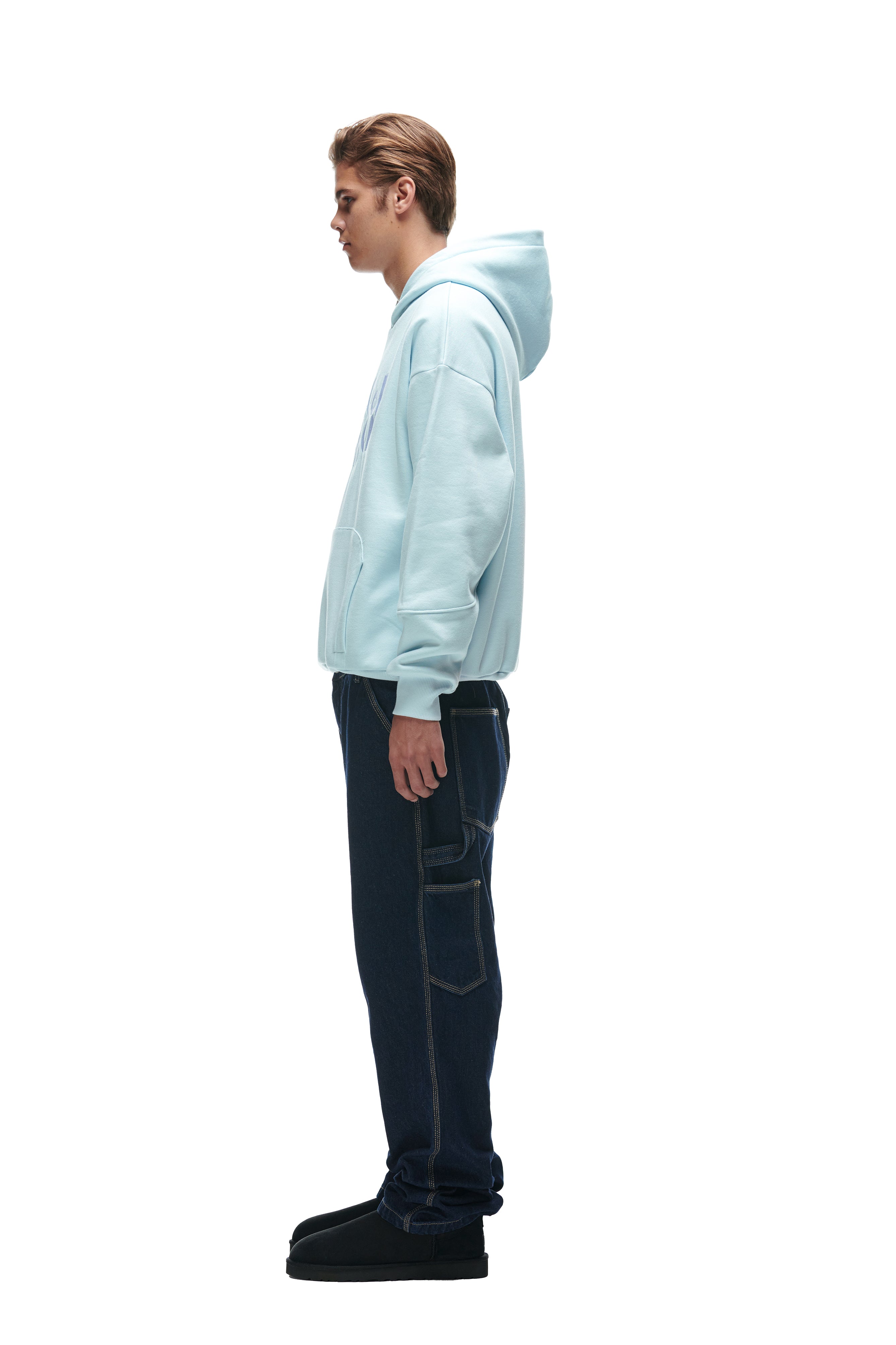 DOUBLE HOODIE ICE BLUE