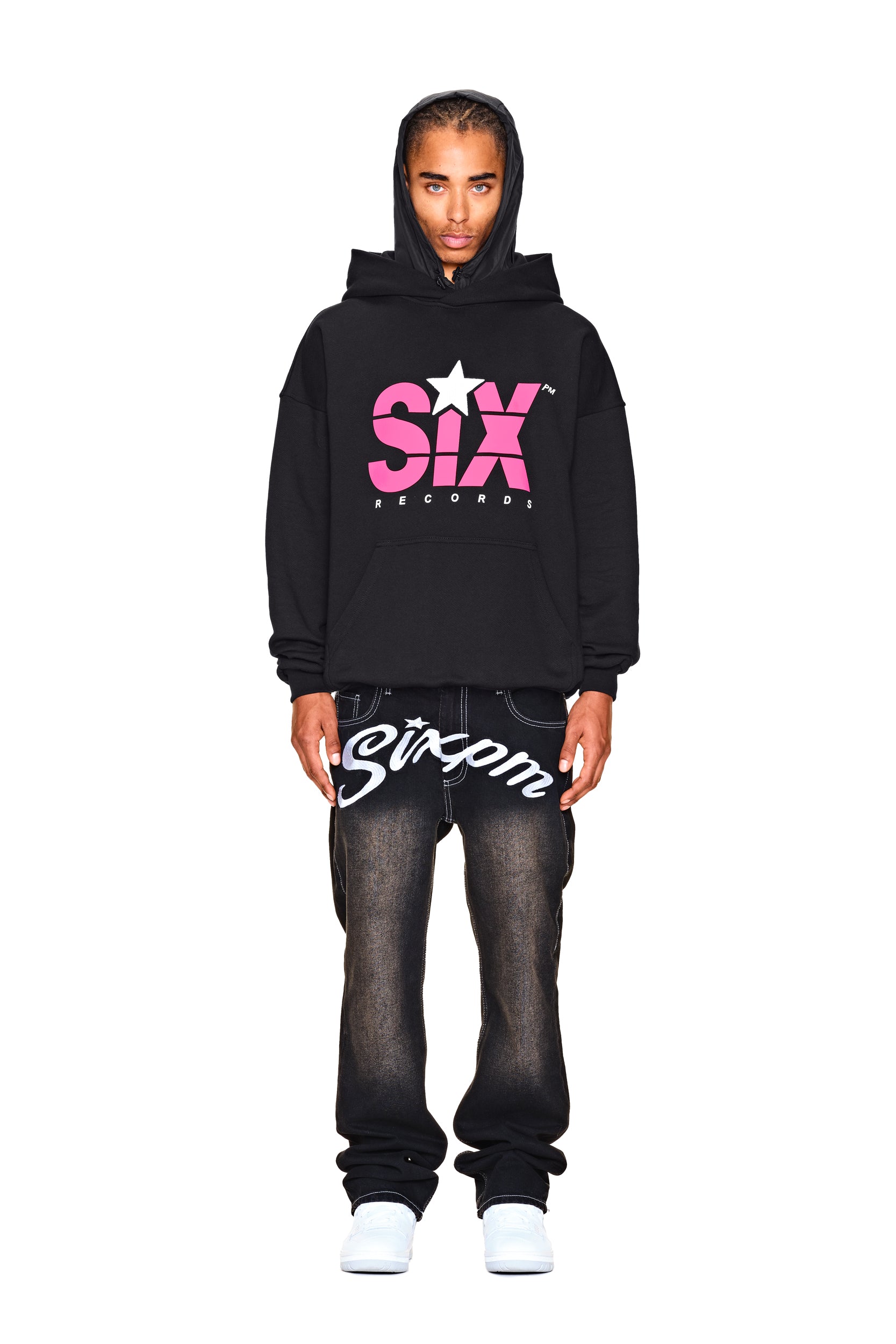 SIX HOODIE BLACK