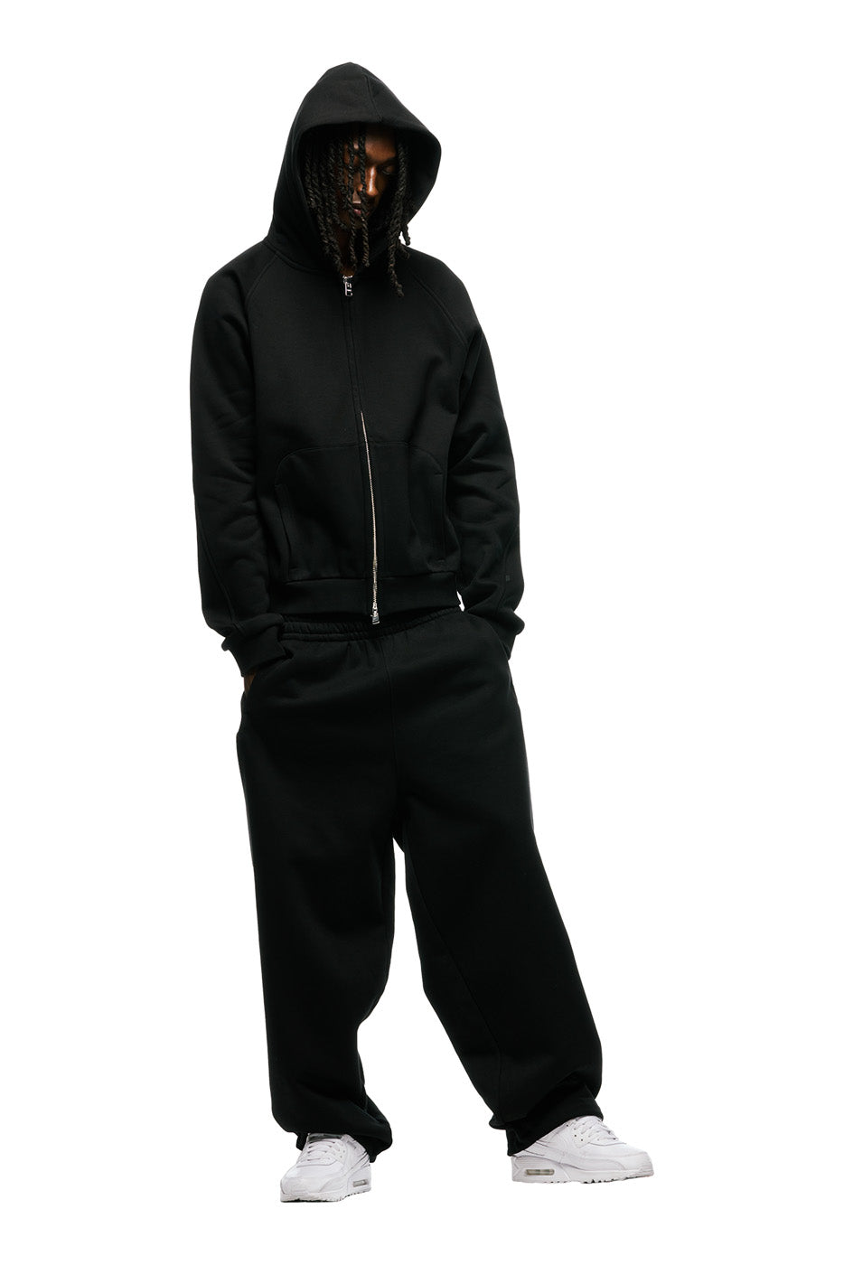 LIL CALM ZIP HOODIE BLACK