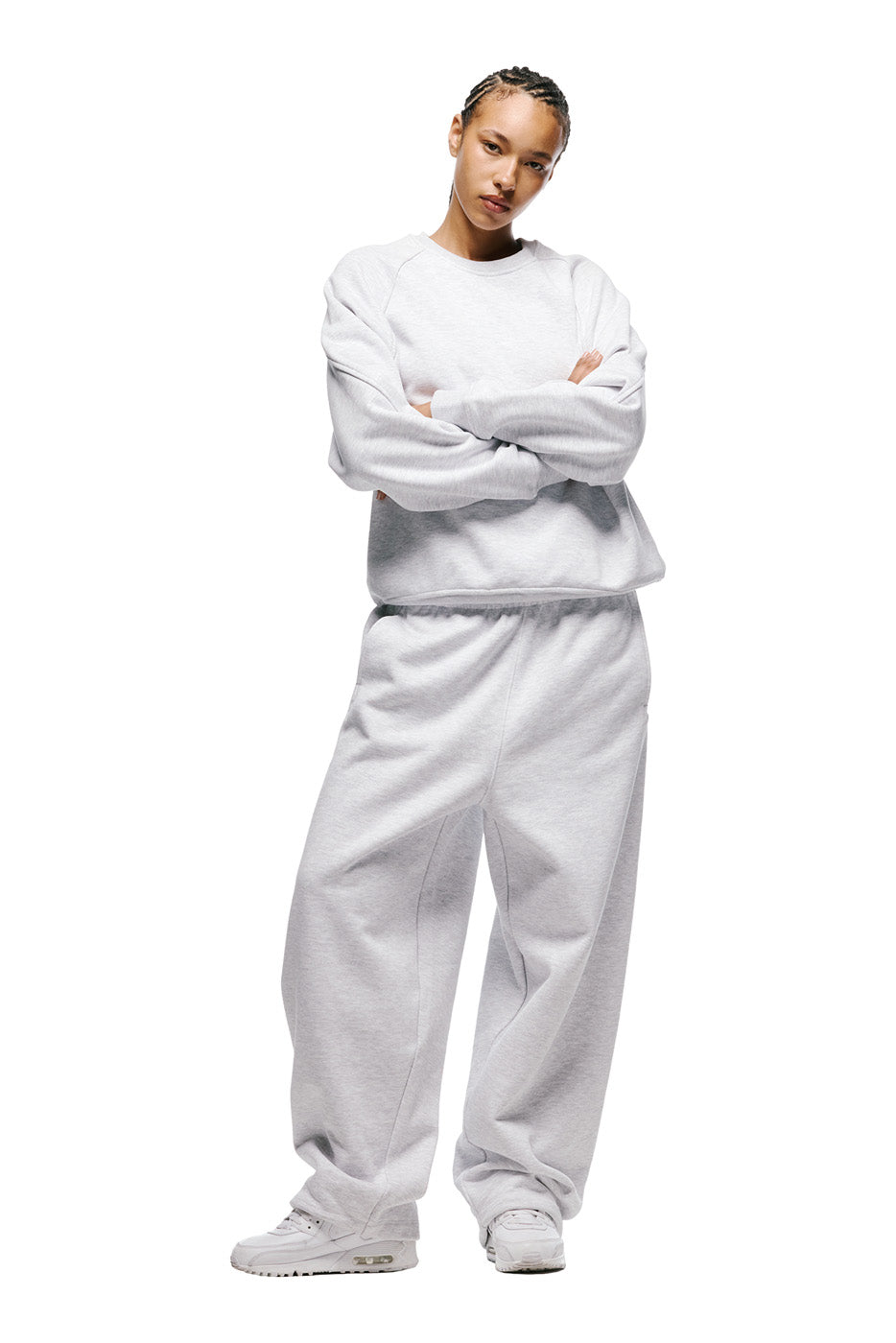 LIL CALM CREWNECK LIGHT GREY MELANGE