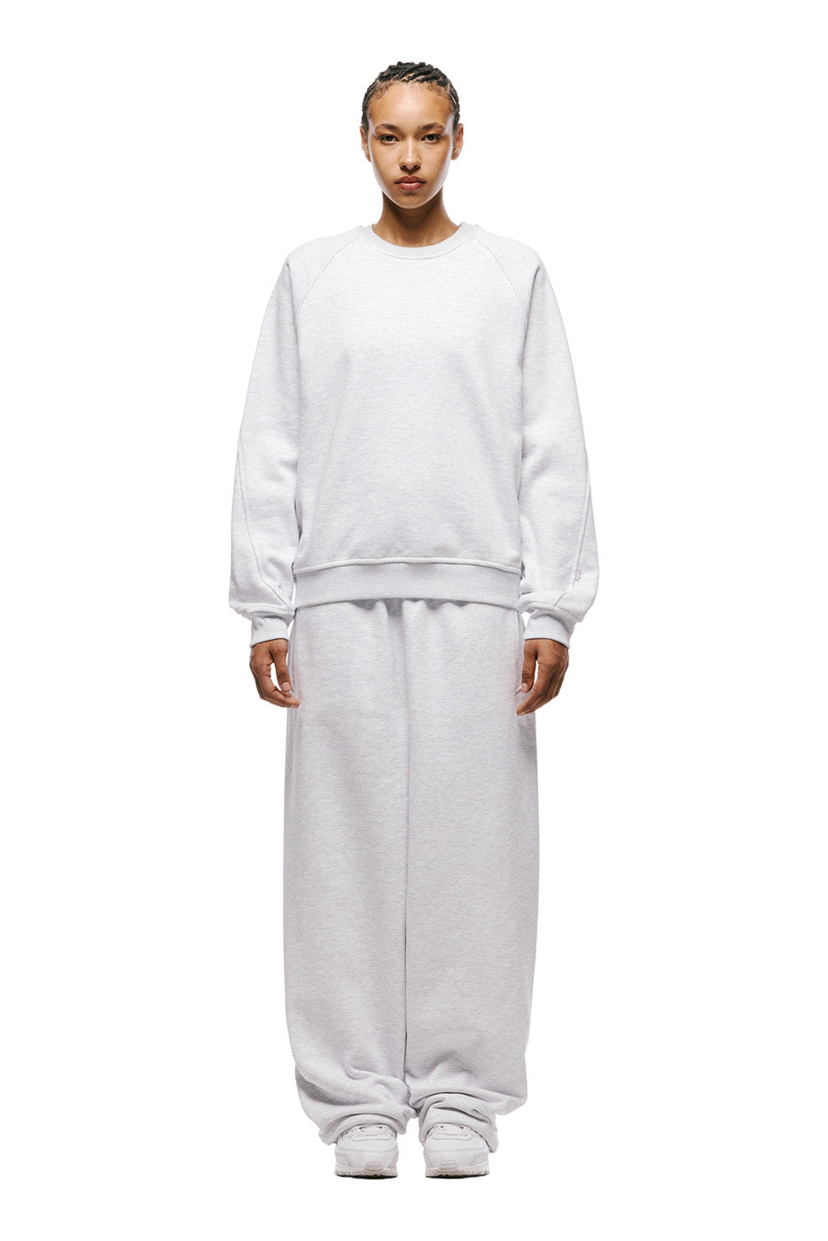 LIL CALM CREWNECK LIGHT GREY MELANGE