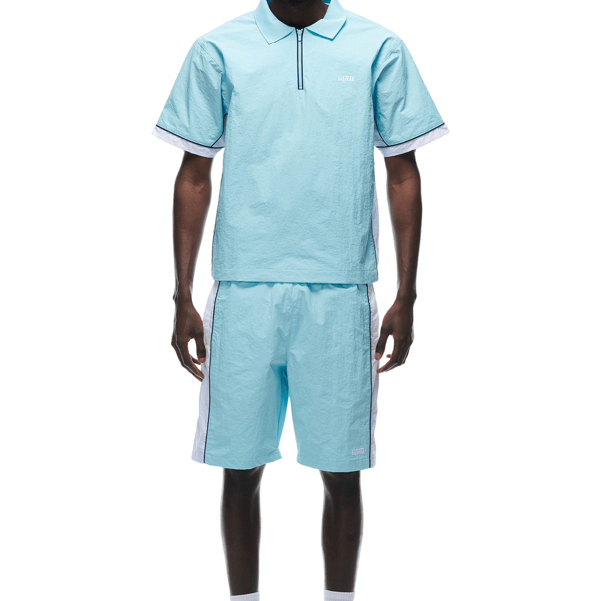 Supreme half zip warm up light blue store