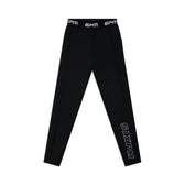 6PM SPORTS TIGHTS BLACK by 6PM feature a fitted logo waistband, “SIXPM” printed in white near the left ankle, and a sleek slim fit design.