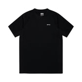 The 6PM SPORTS T-SHIRT BLACK by 6PM is a plain black short-sleeve tee featuring a small white 6PM logo on the left chest and a matching label inside the collar.