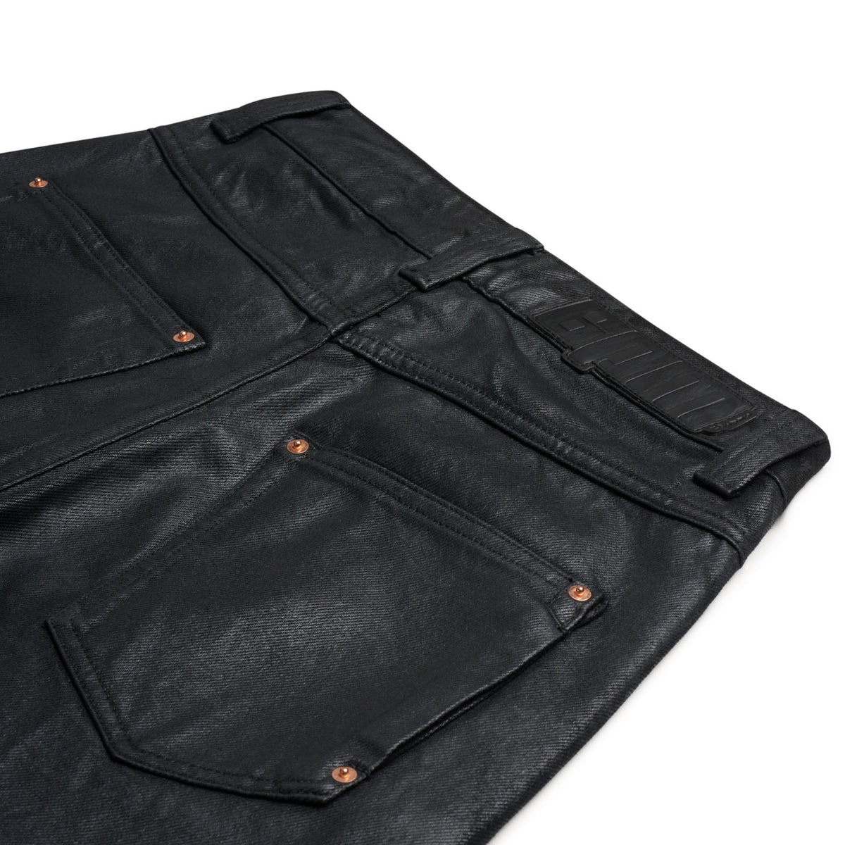 WAX COATED DENIM BLACK