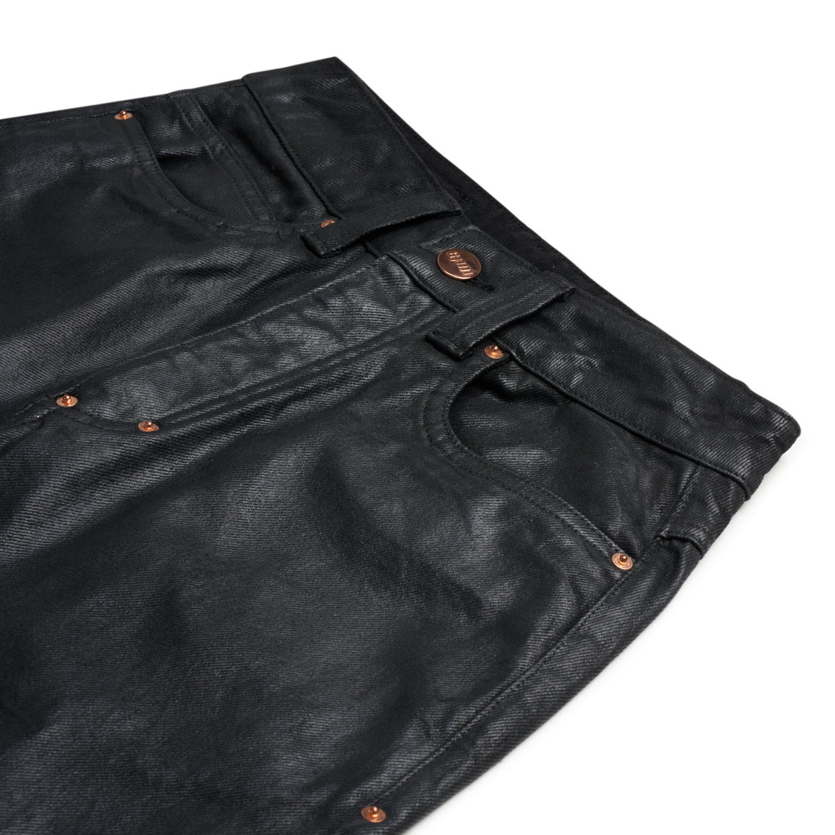WAX COATED DENIM BLACK