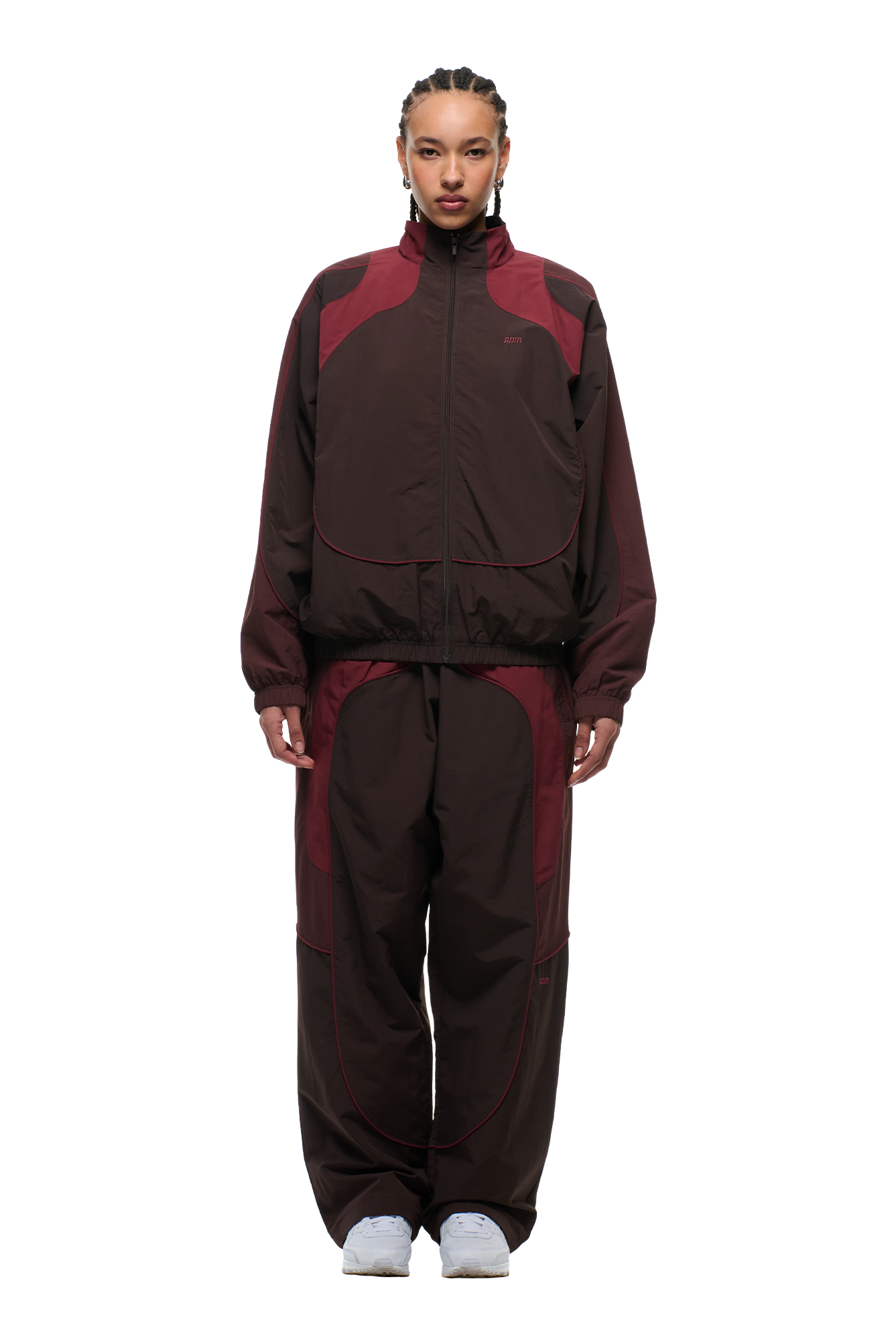 EVERYDAY TRACK JACKET DARK BURGUNDY