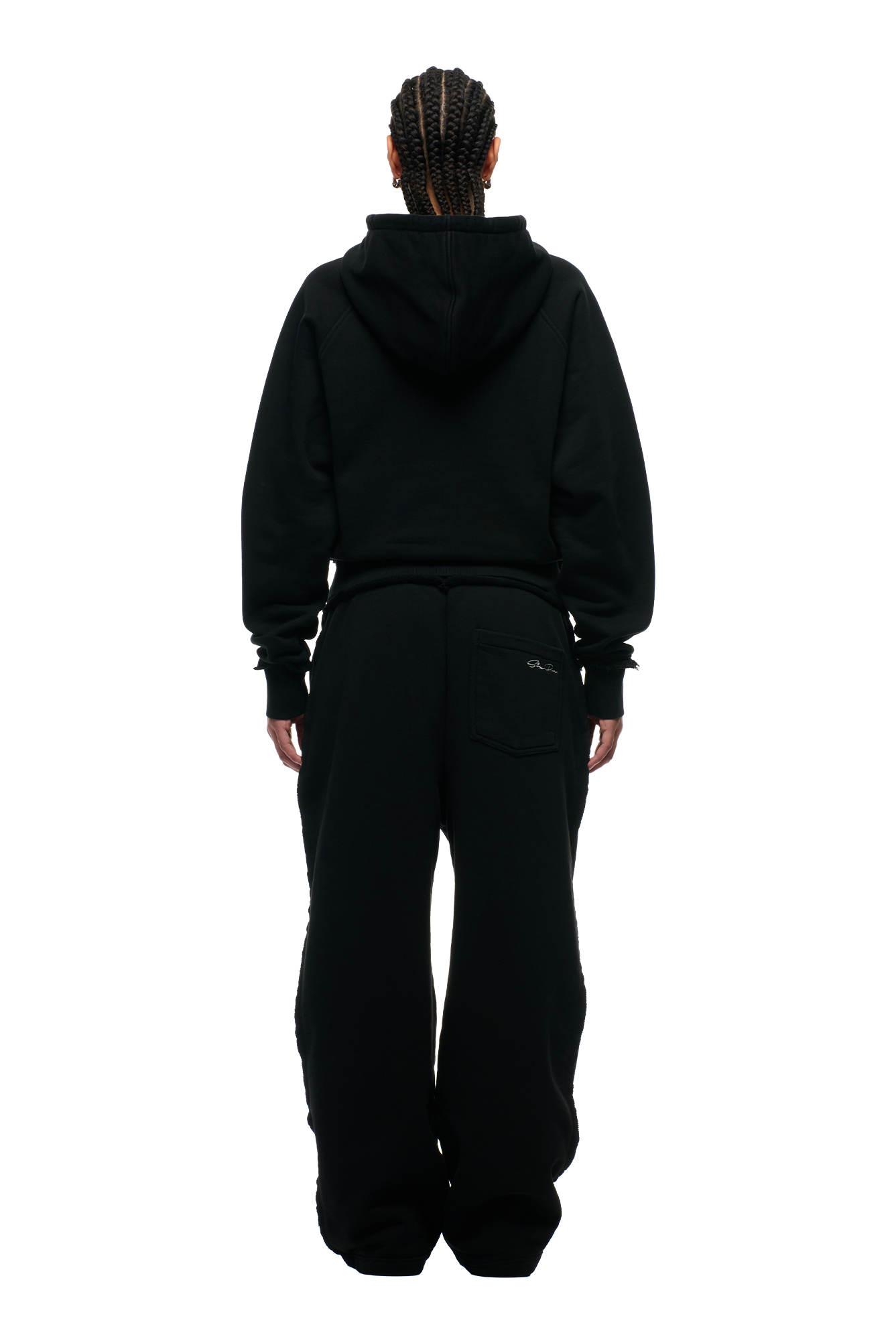 OPEN EDGE ZIP HOODIE BLACK