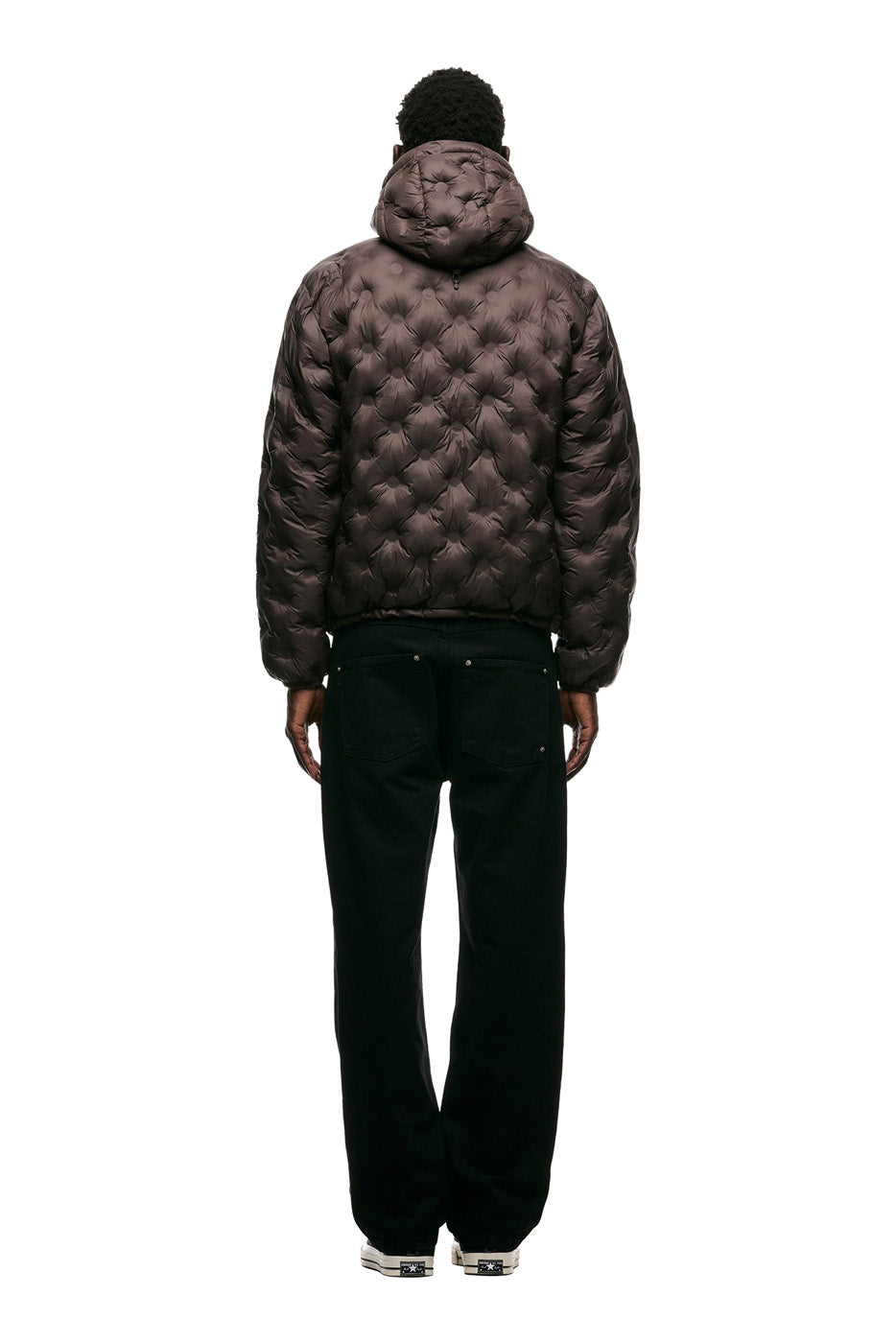 LIGHT WEIGHT DOT PUFFER JACKET TERIYAKI BROWN
