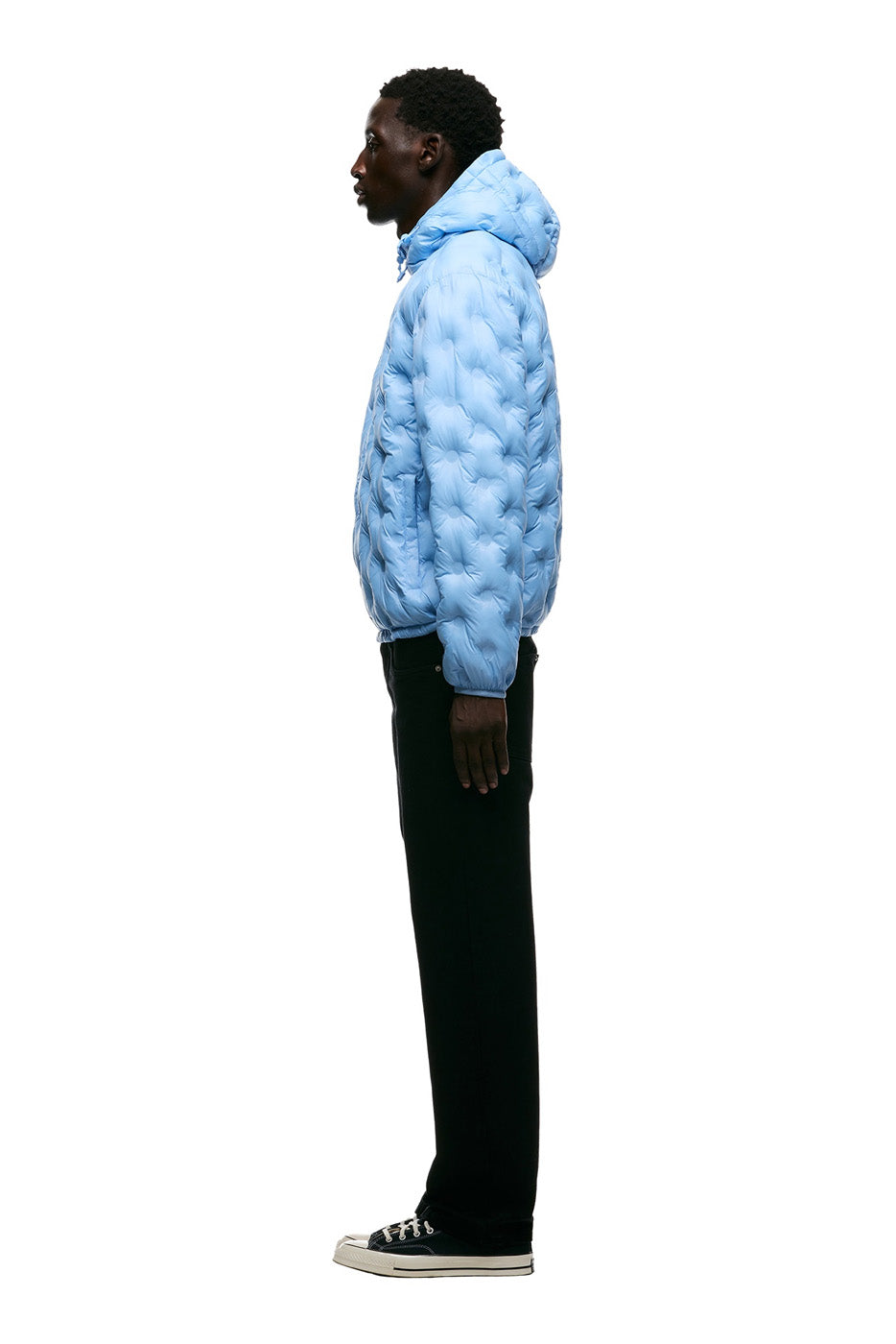 LIGHT WEIGHT DOT PUFFER JACKET AIR BLUE