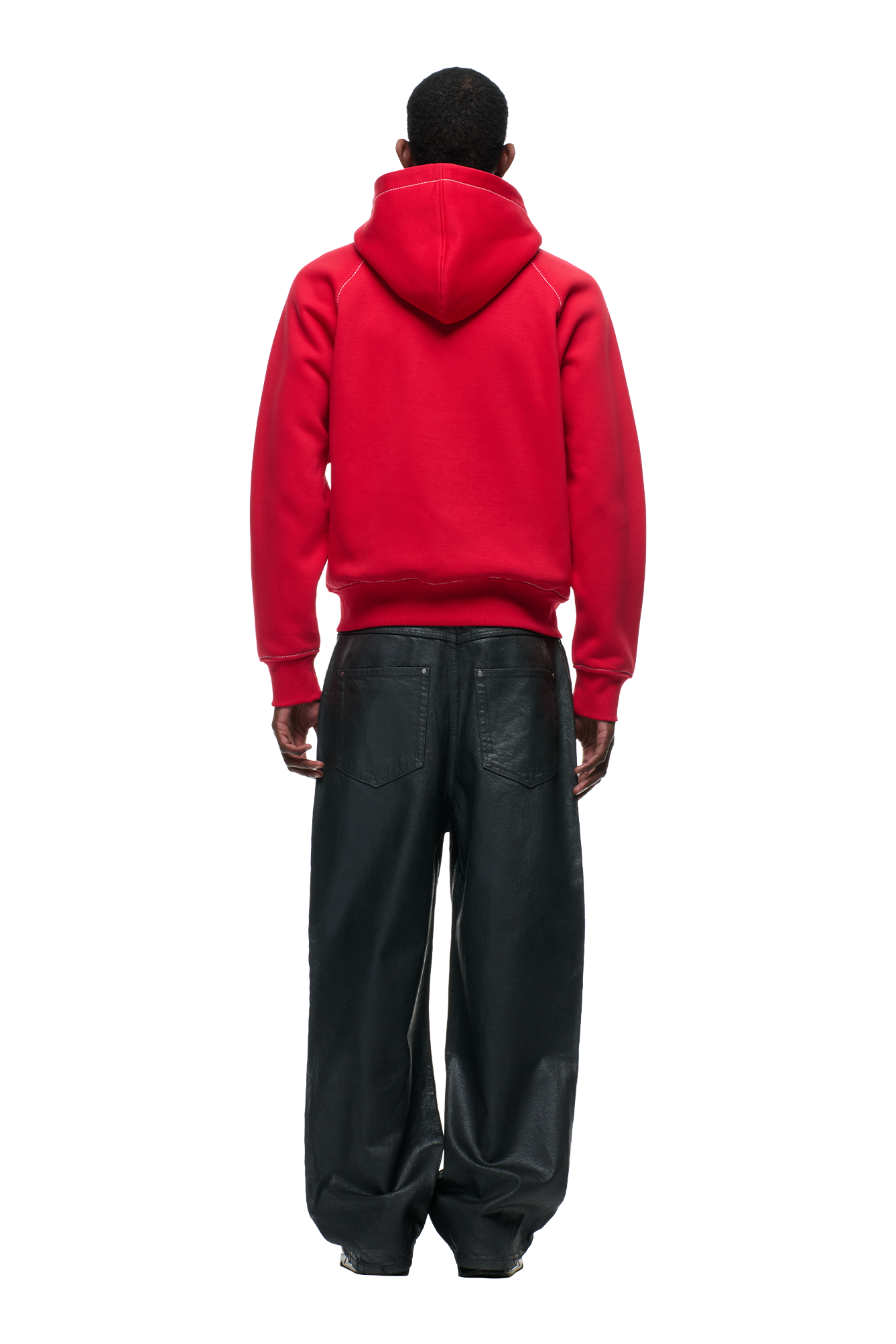 WORDMARK ZIPPER HOODIE TOMATO RED