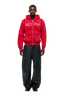 WORDMARK ZIPPER HOODIE TOMATO RED