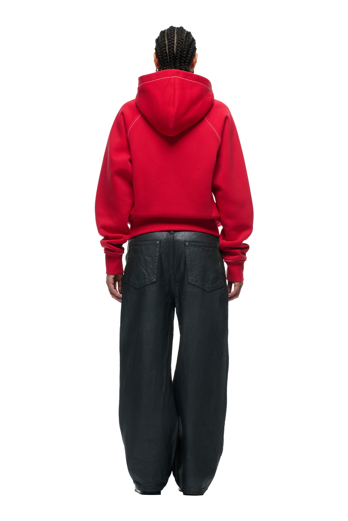 WORDMARK ZIPPER HOODIE TOMATO RED