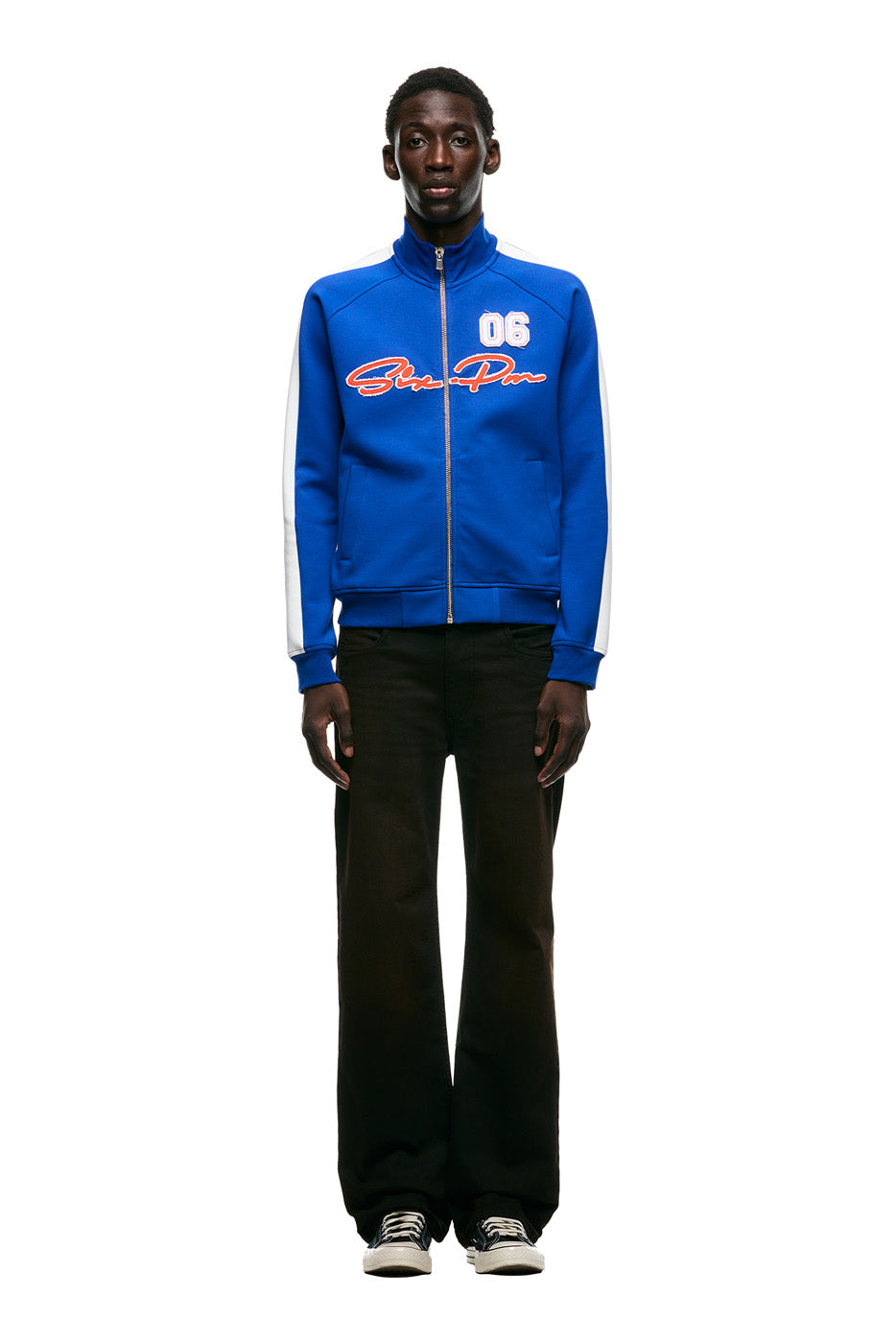 SLIM FIT TRAINER JACKET ROYAL BLUE