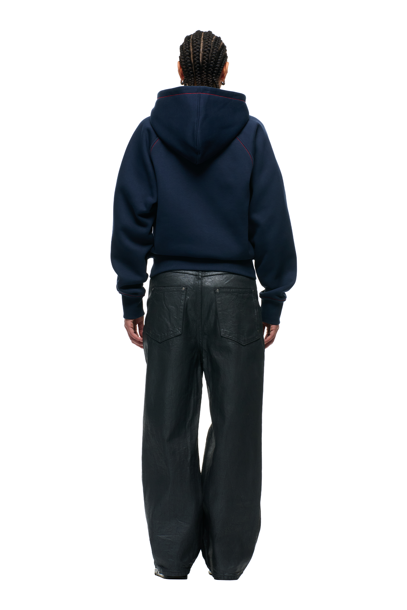 WORDMARK ZIPPER HOODIE MIDNIGHT BLUE