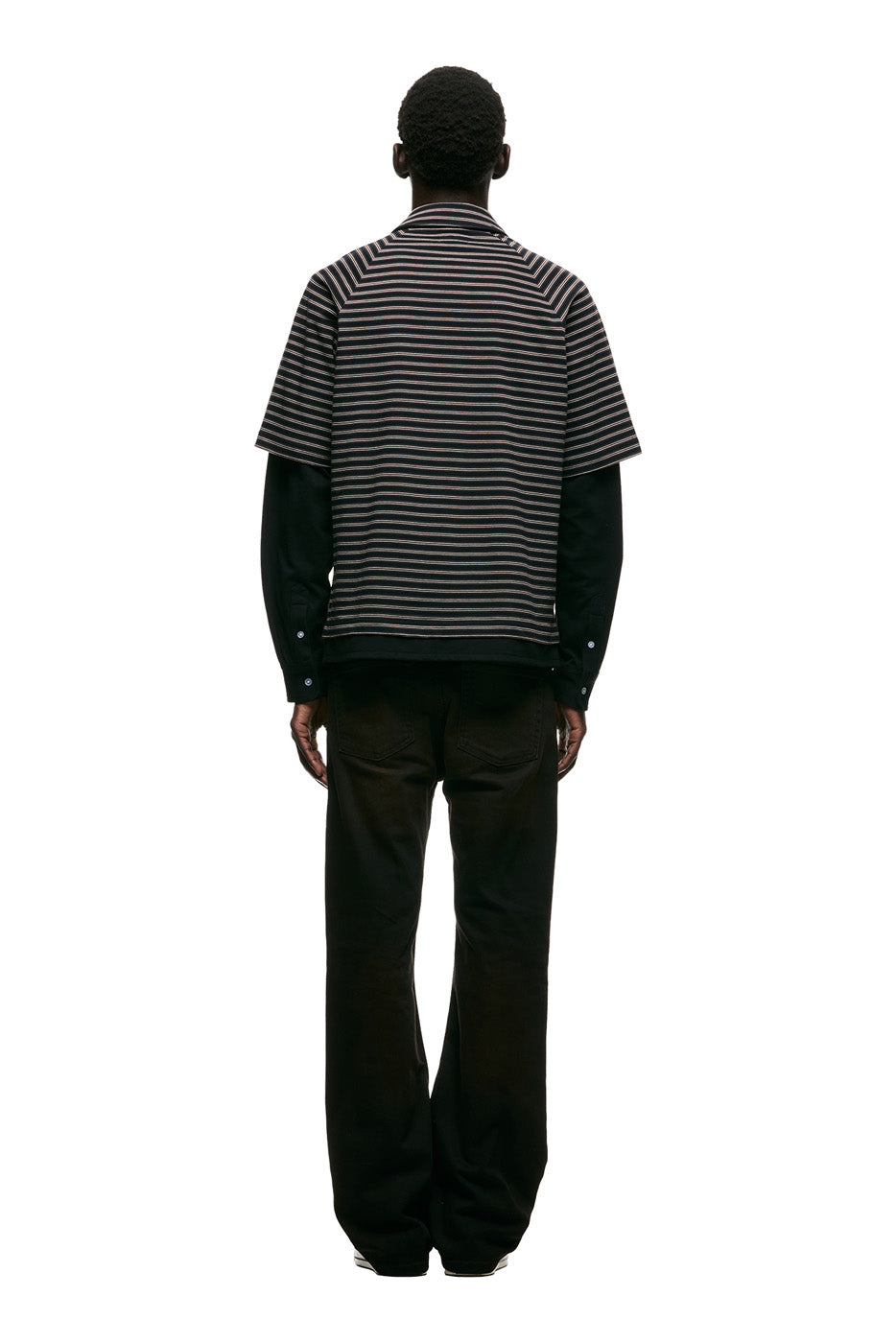 DOUBLE LAYER POLO BLACK/BROWN