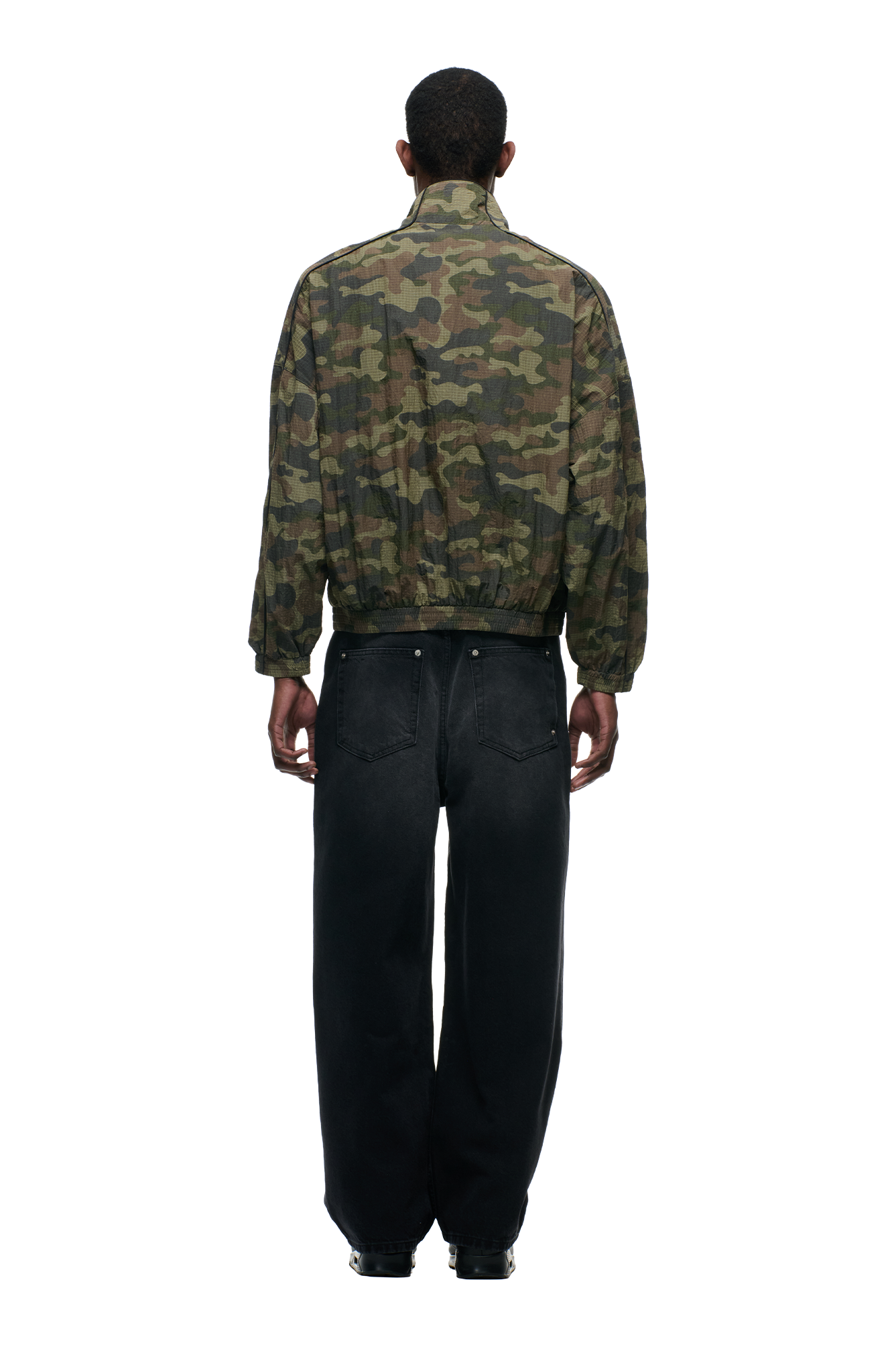 RIPSTOP CAMO TRACKJACKET W/ PIPING