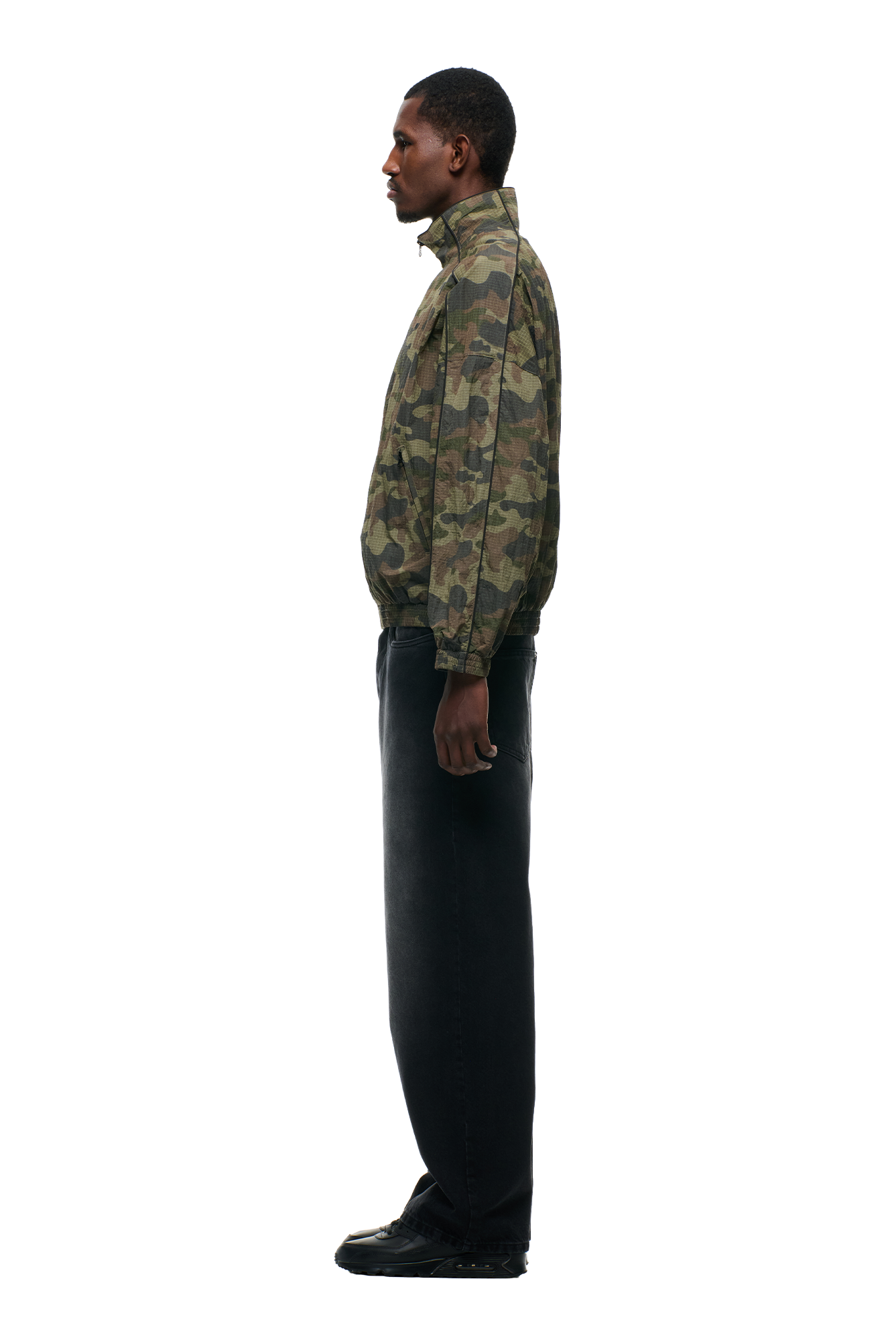 RIPSTOP CAMO TRACKJACKET W/ PIPING
