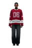 ORNAMENT HOCKEY JERSEY WINE RED