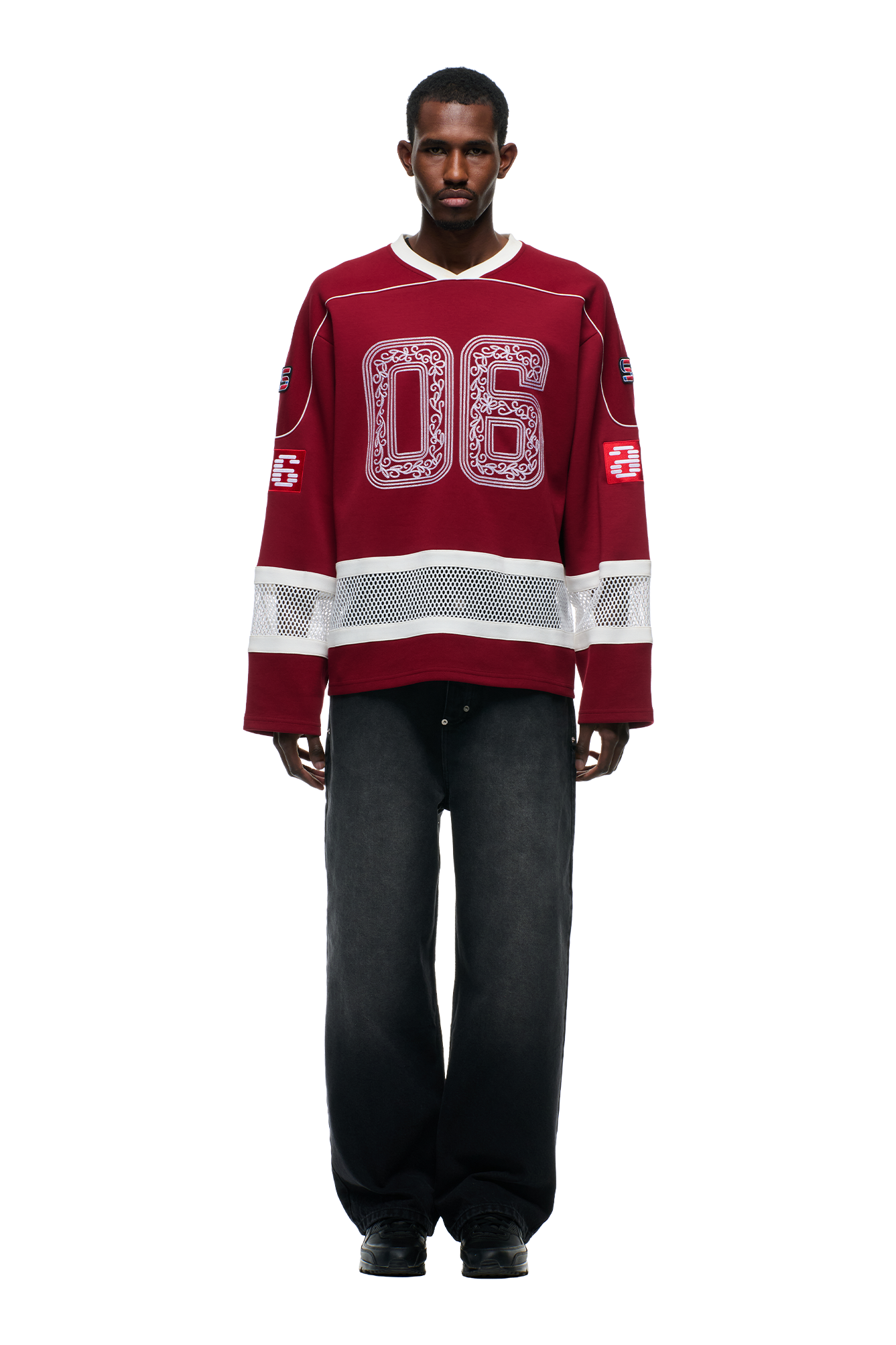 ORNAMENT HOCKEY JERSEY WINE RED