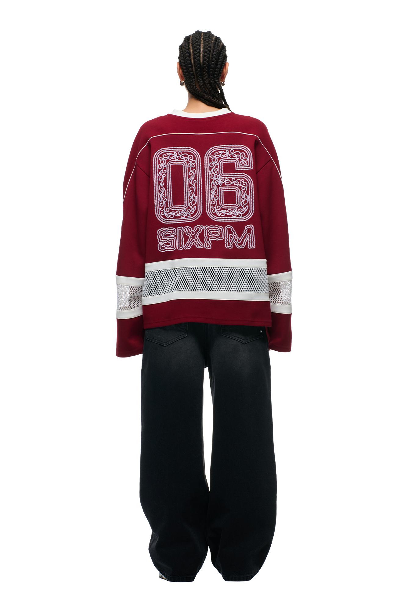 ORNAMENT HOCKEY JERSEY WINE RED