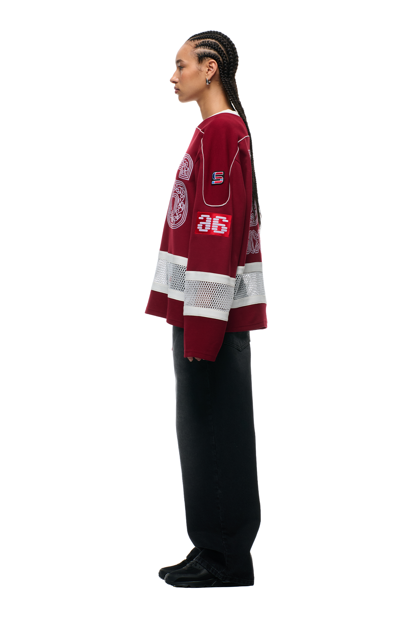 ORNAMENT HOCKEY JERSEY WINE RED