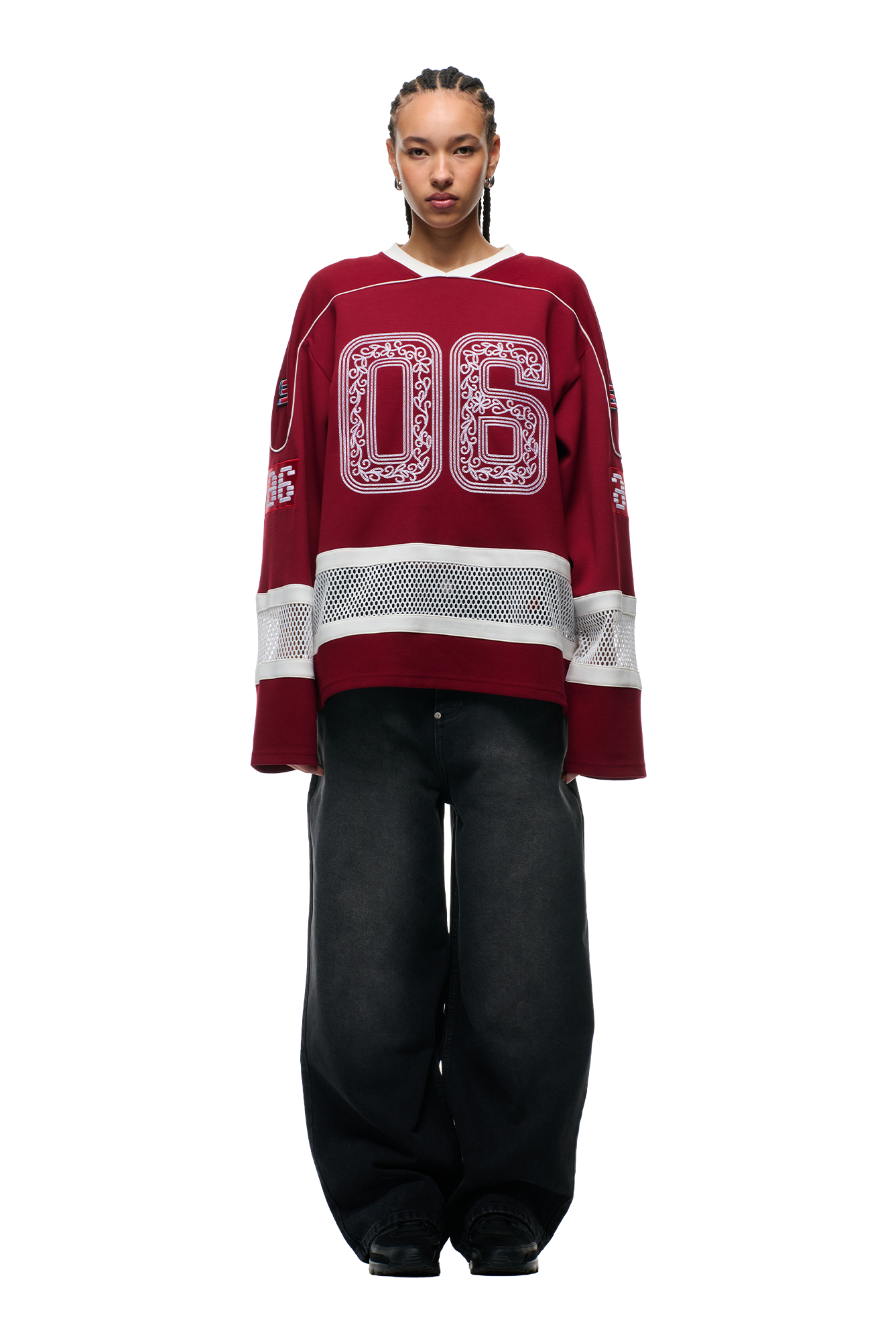 ORNAMENT HOCKEY JERSEY WINE RED