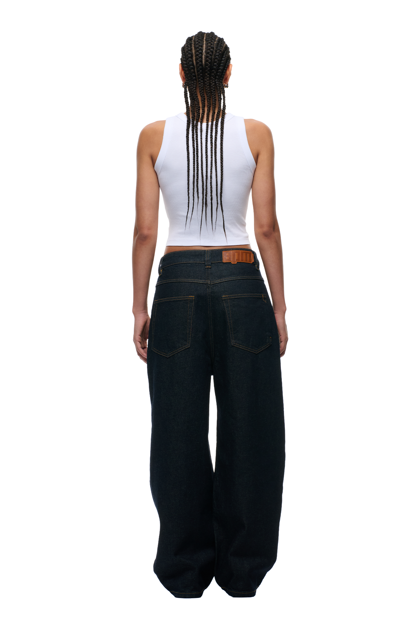 6PM+ X-TRA WIDE DENIM RAW DARK BLUE