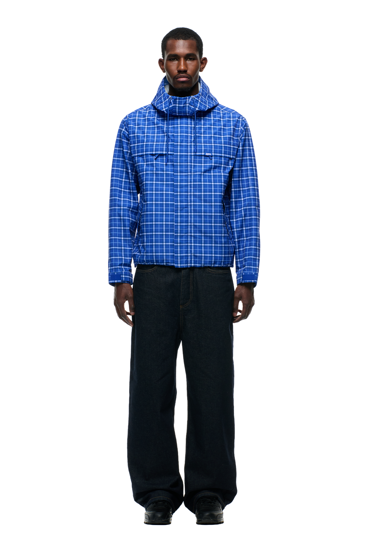 Plaid Shell Jacket Digital Blue | ® LE CIEL BLEU 26SS Oversized 