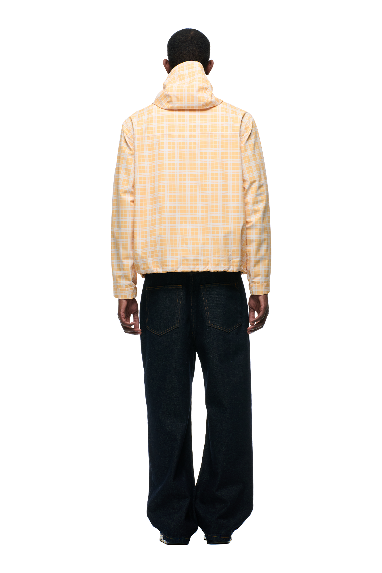 PLAID SHELL JACKET PASTEL PEACH