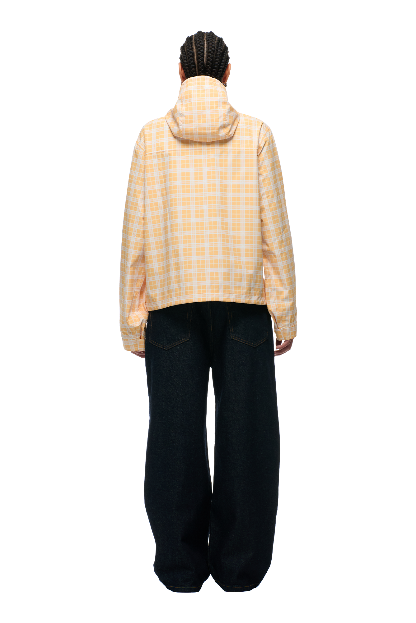 PLAID SHELL JACKET PASTEL PEACH