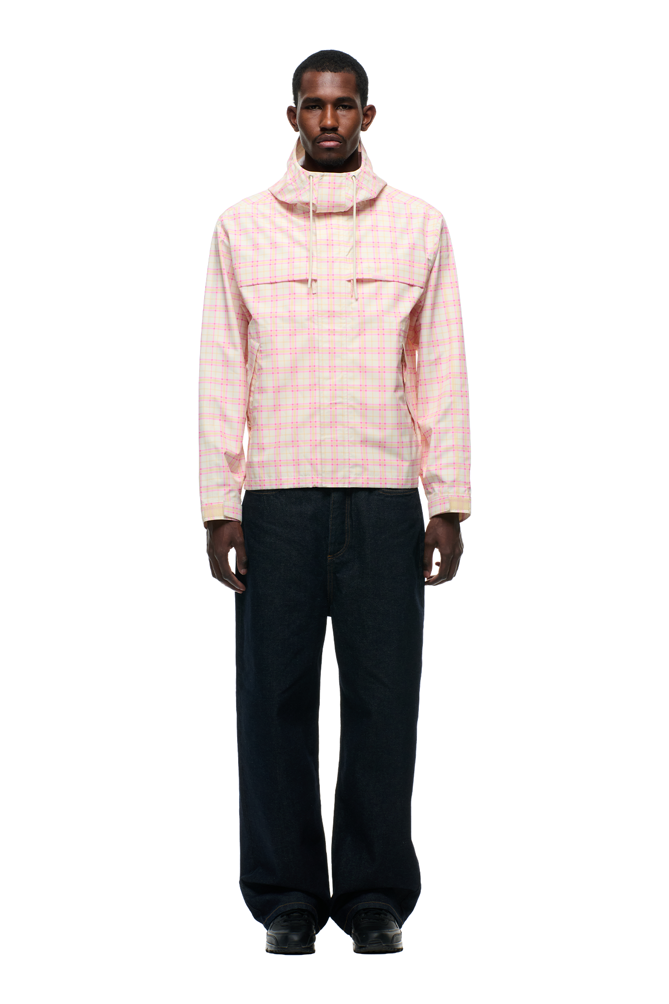 PLAID SHELL JACKET BUBBLEGUM PINK