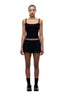 WMNS FITTED CROPPED TOP BLACK