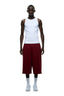 6PM+ LONG SHORTS WINE RED