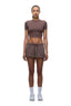 WMNS CROPPED T-SHIRT STONE BROWN