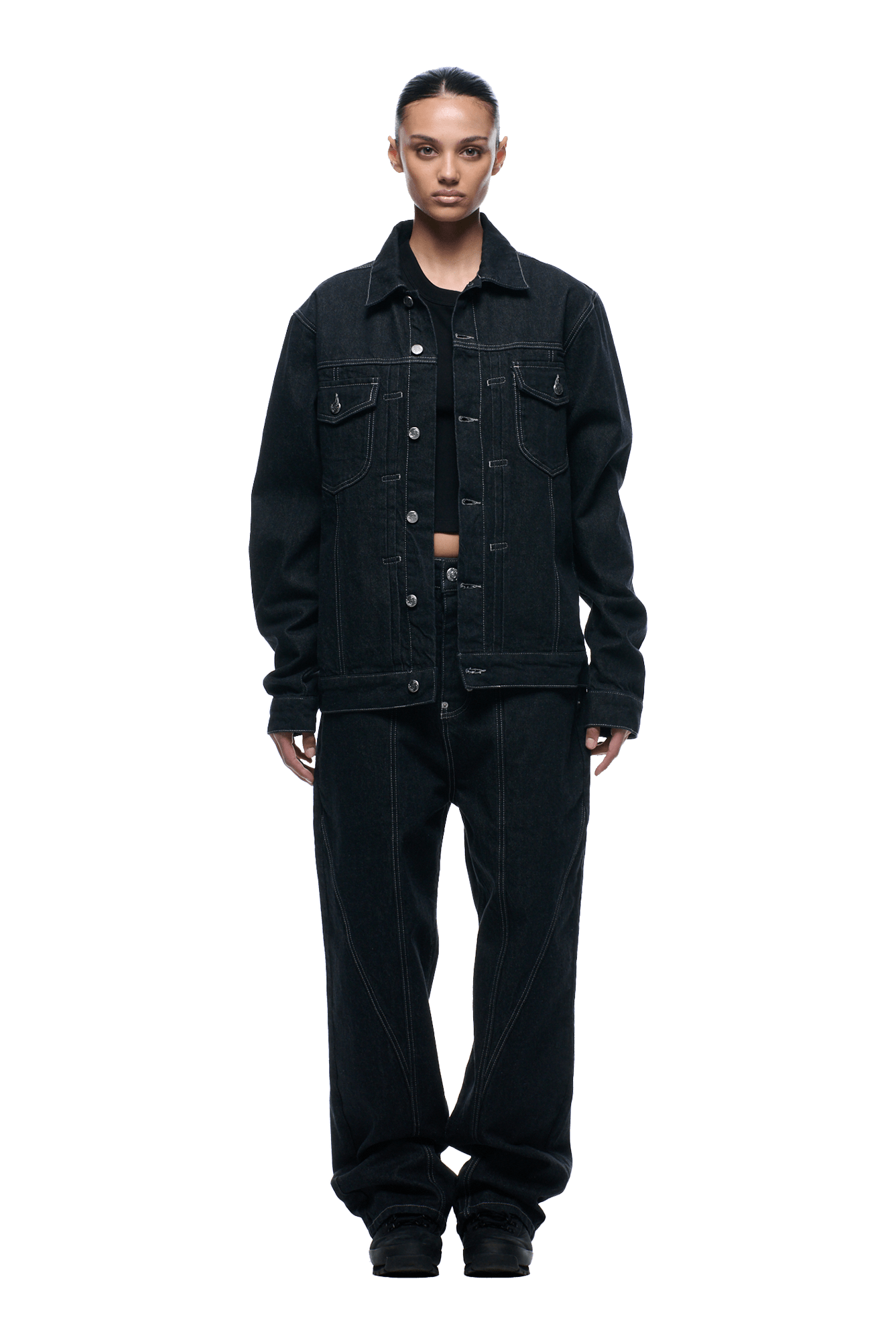 TYPE 6 DENIM JACKET BLACK RAW
