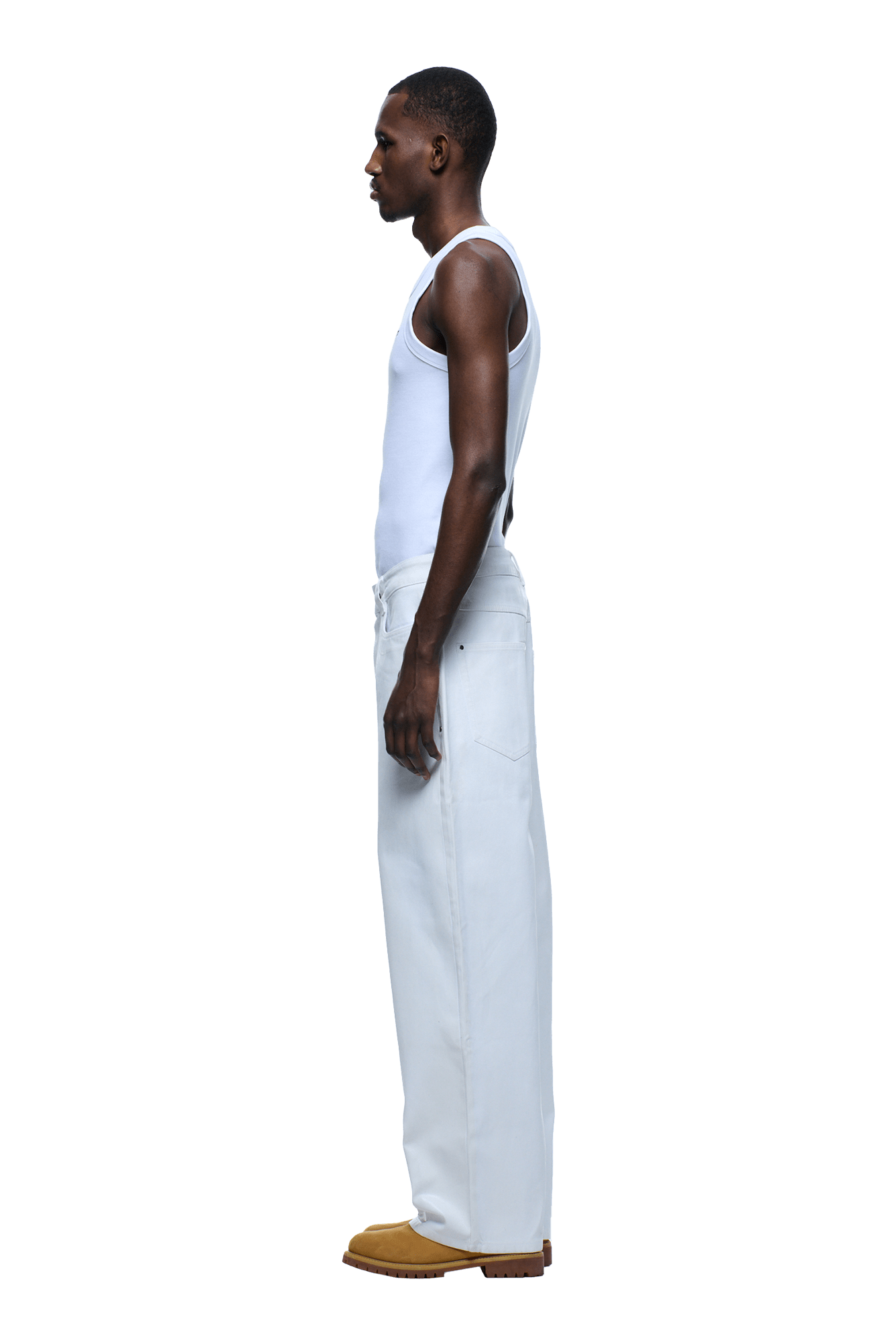 WAX COATED DENIM WHITE