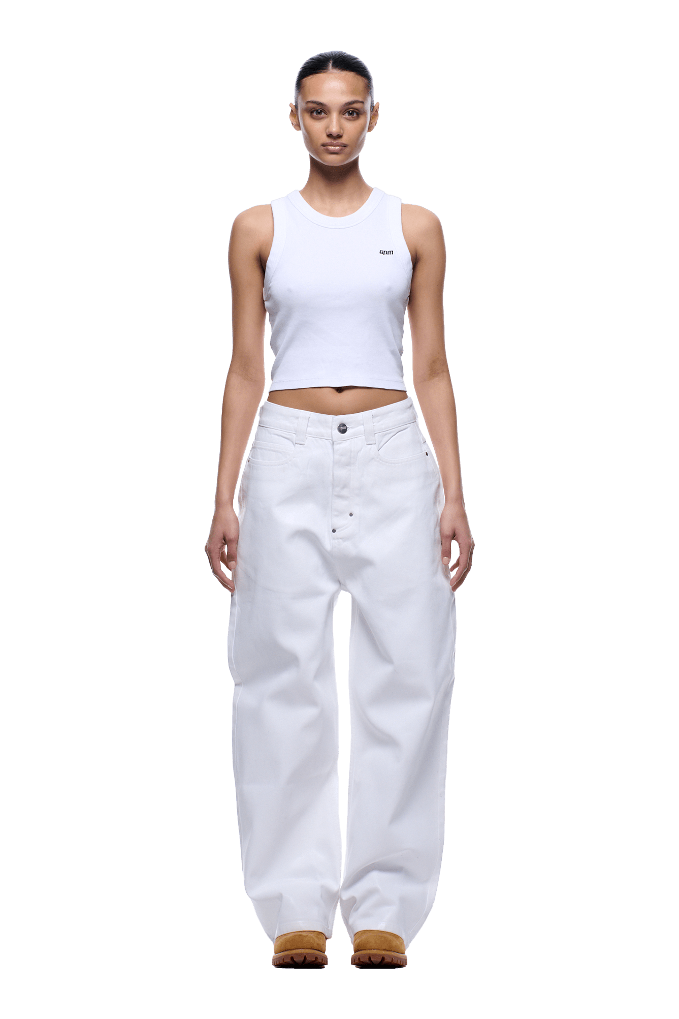 WAX COATED DENIM WHITE
