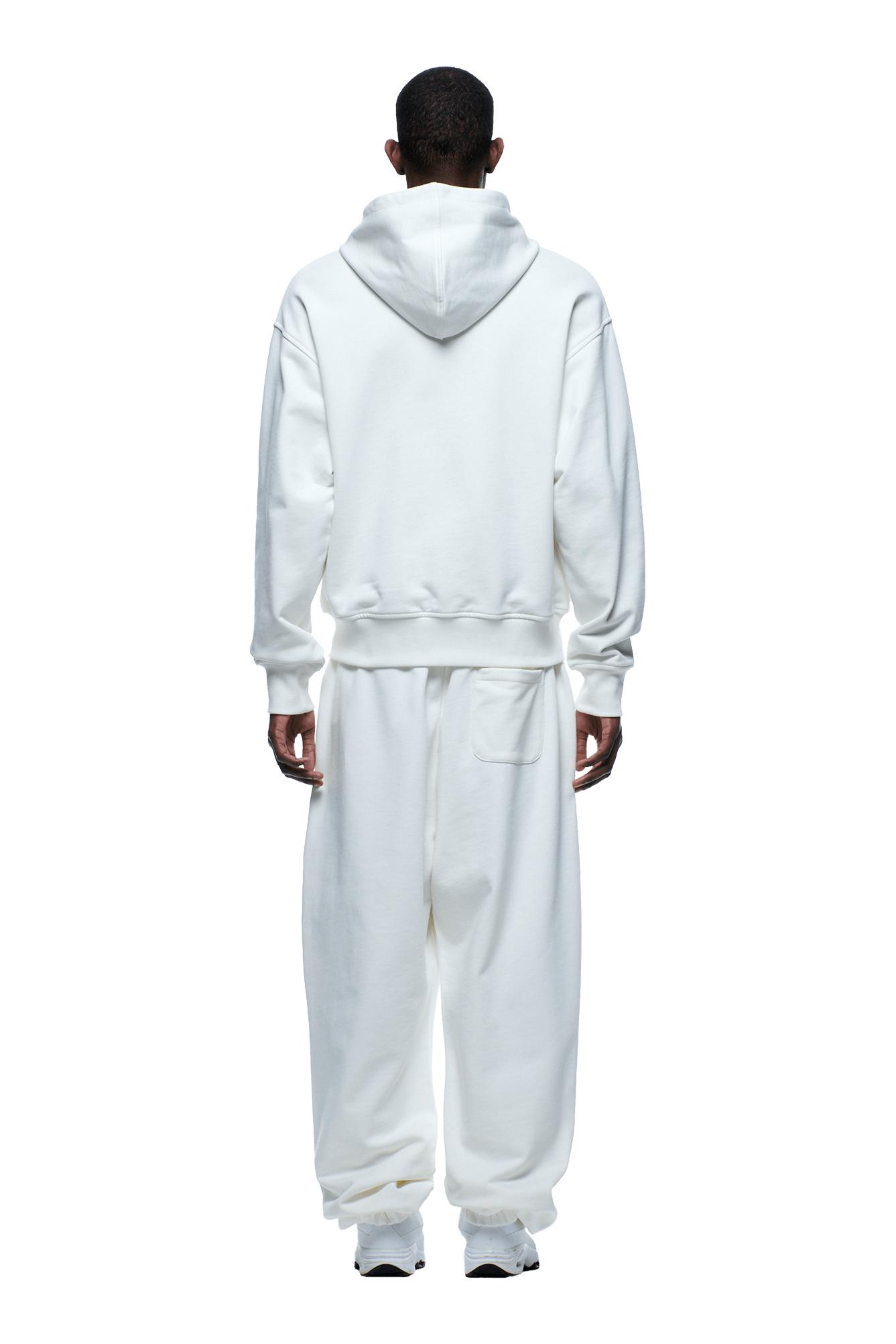 WAFFLE LINED ZIP HOODIE COCONUT WHITE