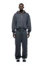 WAFFLE LINED ZIP HOODIE GREY CAMO
