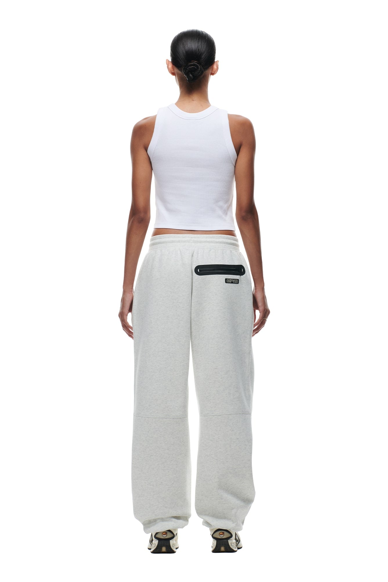 WIDE ROADMAN PANTS LIGHT GREY MELANGE